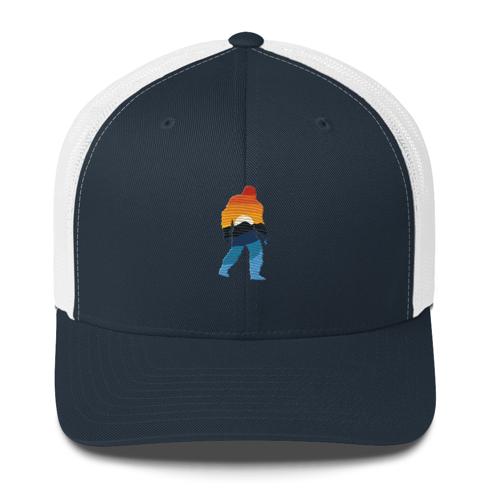 Sasquatch Yellowstone Sunset Trucker Cap