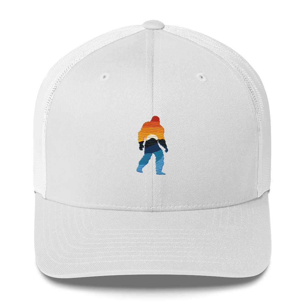 Sasquatch Yellowstone Sunset Trucker Cap