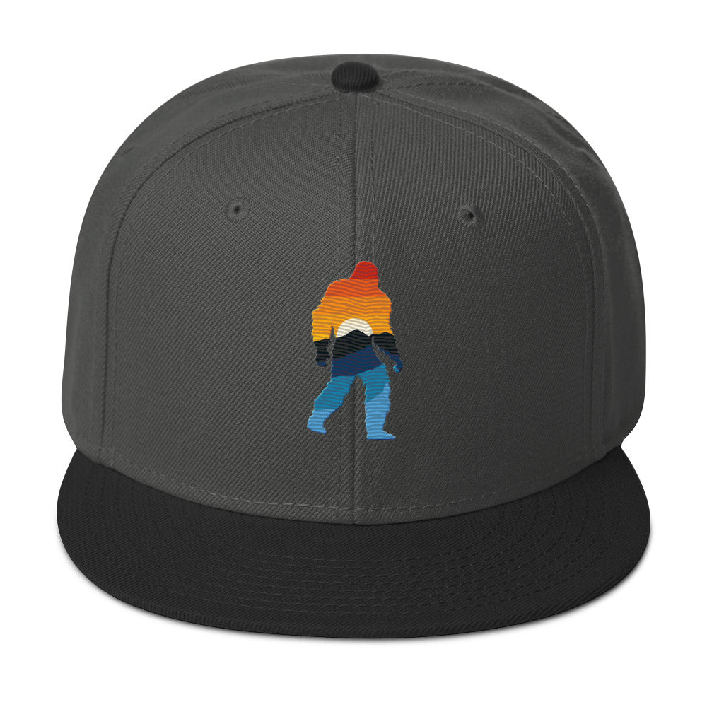 Sasquatch Yellowstone Sunset Snapback Hat