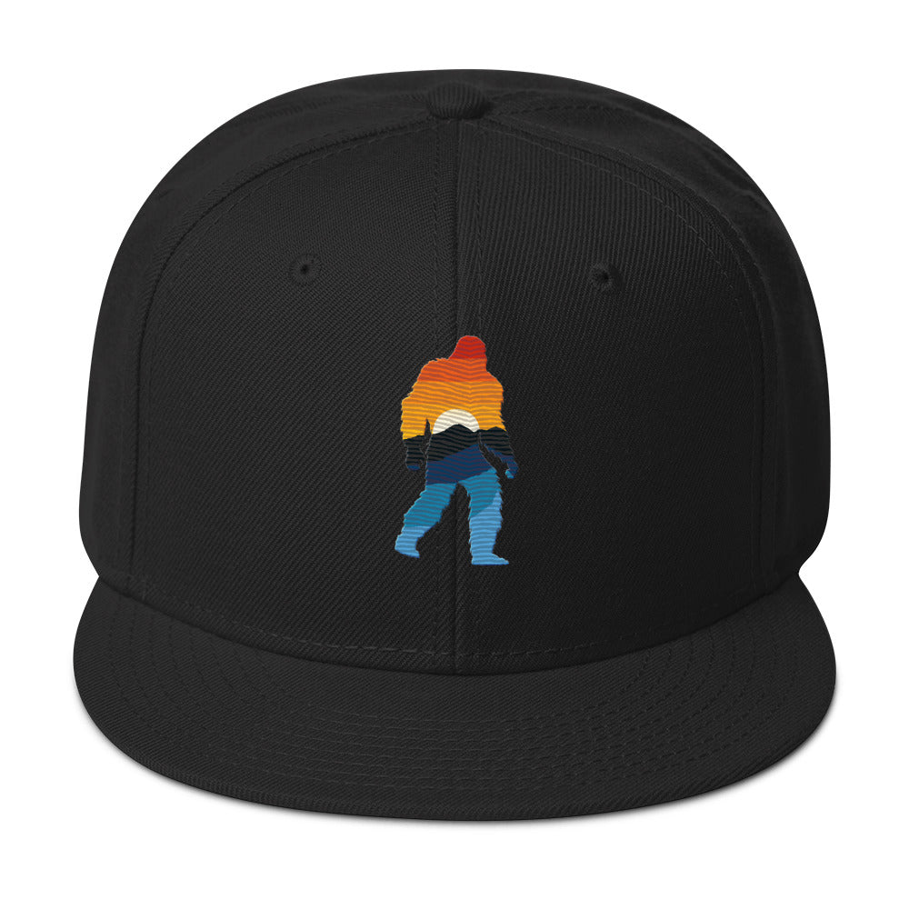 Sasquatch Yellowstone Sunset Snapback Hat