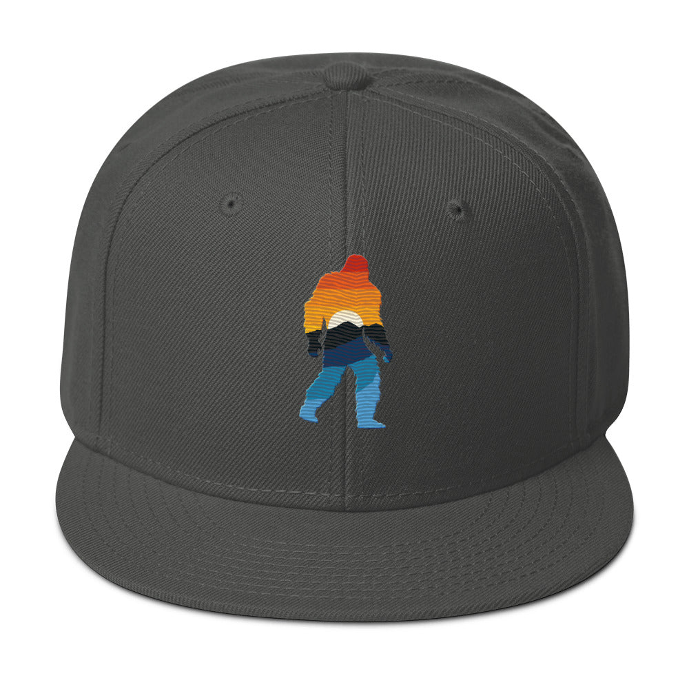 Sasquatch Yellowstone Sunset Snapback Hat